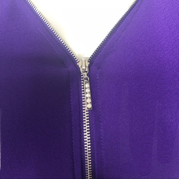 NEW!!! 89th & Madison purple zip front blouse 1X - Picture 3 of 8